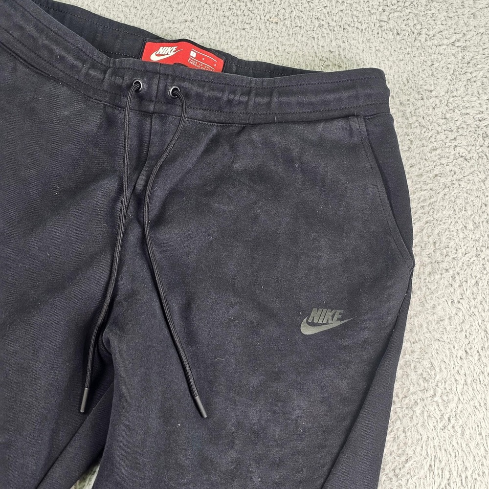 Nike Tech Fleece Athletic Jogger Pants Mens Large Black Zip Pocket 805162-010